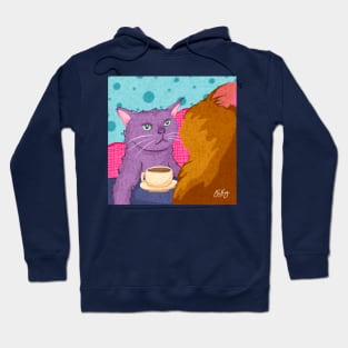 Cat zoning out meme Hoodie